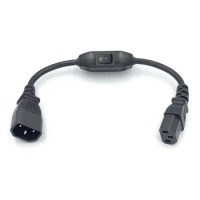 C14-C13 Extension Power Cord, IEC 320 C13 Female to C14 Male with 10A On/Off Switch Power Adapter Cable