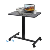 Rolling Laptop Desk Adjustable Mobile Laptop Stand Desk Rolling Cart Ergonomic Mobile Table Rolling Computer Cart for Home