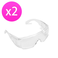 【防疫必備】超值兩入組 台灣製造 全透明防霧 防塵 防飛沫 安全護目鏡