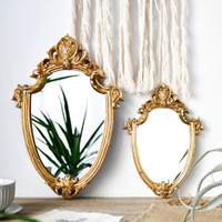 [2] cermin solek vintaj bingkai emas cermin dinding hiasan tergantung cermin kecil Nordic R hiasan cermin solek  perkahwinan [2]