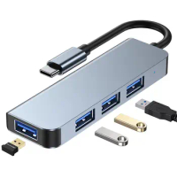 USB C HUB Type C to HDMI-compatible USB 3.0 Adapter 4 in 1 Type C HUB Dock for MacBook Pro Air USB C Splitter