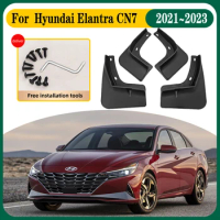 Car Mud Flaps For Hyundai Elantra CN7 2021 2022 2023 Avante i30 Sedan Car Mudguards Splash Guard Front Rear Fenders Accessories