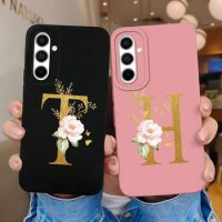 Phone Case For Samsung Galaxy A54 5G Pretty Flower Letters Matte Back Cover For SamsungA54 A 54 5G Ultrathin Soft Silicone Shell