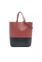 CELINE 二手 Celine 小號雙色皮革垂直 Cabas 包