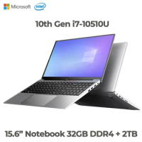 2022 Ultra Thin 15.6 Inch Laptop 10th Gen Intel Core i7-10510U 32GB DDR4 2TB M.2 SSD Backlit Keyboad Windows 10 Gaming Notebook