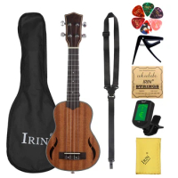 21 Inch Ukulele 4 Strings Hawaiian Guitar Mahogany Mini Guitarra Ukulele With Bag Strings Tuner Capo Ukulele Guitar Accessories