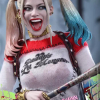 Original HOTTOYS HT 1/6 MMS383 1.0 Suicide Squad Harley Quinn Action Figure Model Toys 12-inch collectible scene ornament gift