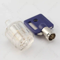 ZHEYI Transparent Tubular Lock 7 Pin Plum Lock Cylinder For Locksmith Visible Pick Cutaway Practice View Padlock Training Skill