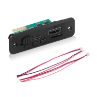 9V-12V Bluetooth 5.0 MP3 Player Wireless MP3 Decoder Board with Remote Control Car Audio FM Radio Module Support USB TF AUX