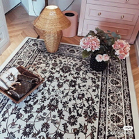北歐復古歐美式地毯客廳奢華高檔地毯臥室床邊毯波斯風大面積滿鋪客廳地毯附近地毯 臥室地毯訂製地毯容易清洗地毯門口地毯短毛地