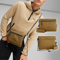 【PUMA】側背包 FWD Shoulder Bag 棕 黑 多夾層 可調背帶 斜背包 隨行包 小包(090251-03)