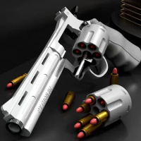 Continuous Firing ZP5 357 Revolver Launcher Pistol Soft Dart Bullet Toy Gun CS Outdoor Game Weapon for Kids Adult