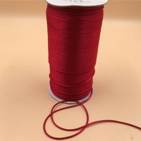 2mm X 20Meters Red Chinese Knot Rattail Satin Cord Braided S