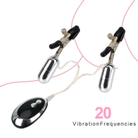 20 Frequency Nipple Vibrator Nipple Clamps Clitoral Clip Breast Massage Nipple Clitoral Stimulation Sex Toys for Women Couple