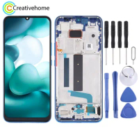 Original AMOLED Material LCD Screen and Digitizer Full Assembly with Frame for Xiaomi Mi 10 Lite 5G