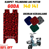 PAKET LENGKAP Karpet Sepeda listrik Goda 140-141 All Black Series + KERANJANG+ALAS KAKI PENUMPANG - 