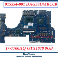 StoneTaskin 915554-601 915554-501 915554-001 For HP OMEN 17-W Laptop Motherboard DAG38DMBCC0 With I7-7700HQ N17E-G2-A1 8G DDR4