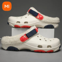 Xiaomi Mijia Winter Hole Shoes Wear Resistant Plush Outdoor Lightweight Comfortable Men Sandals EVA Soft Sole Slides Shoes