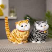 【玩偶】仿真貓咪玩偶會叫小貓咪擺件益智可愛假貓兒童玩具公仔生日禮物