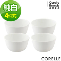 【美國康寧 CORELLE】純白4件式餐盤組(D33)