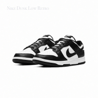 【NIKE 耐吉】休閒鞋 Nike Dunk Low Retro 經典款 低筒 黑白 熊貓 皮革(DD1391-100)