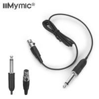 Iiimymic Guitar Bass Instrument Music Cable Mini 4Pin XLR TA4F to 1/4 6.5mm 6.35mm for Shure Body pack Transmitter