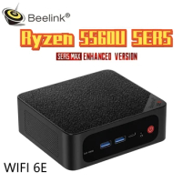 Beelink MINI PC Windows 11 AMD Ryzen 5 5560U SER5 Pro DDR4 8GB/16GB 500GB NVMe SSD Wifi6 BT5.2 4K Desktop Gamer Computer