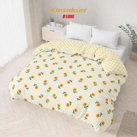 SS - Kintakun Dluxe Selimut Tebal 180x200 King Bed Cover Only Double Motif Minimalis Flower Aestheti