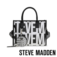 STEVE MADDEN-BVISION 印花方型托特包-黑色