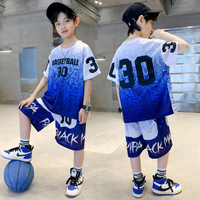 兒童籃球服套裝夏季男童短袖速干訓練服女童足球服男孩帥氣籃球衣【林之舍】