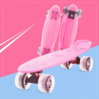 57*15*13cm Girls Skateboard Fish Board Mini Cruiser Single Rock Skateboard Scooter Longboard Skate Board Retro Penny Board Child