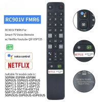 The RC901V FMR6 TV remote control is suitable for Android TVs and supports smart TVs, Netflix, Bluet