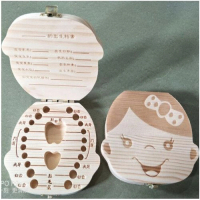 木製嬰兒牙齒、胎毛及臍帶收藏盒 （女嬰） 成長印記 — 木製牙齒盒 乳牙盒、 #DADADI#Y21-03604 