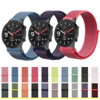 22mm Sport Loop Woven Wrist Strap For Huami Amazfit GTR 47mm Pace Breathable Watch Band For Xiaomi Amazfit Stratos 2 2S 3