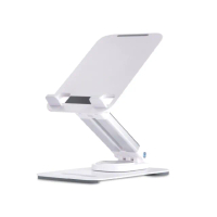 【KTNET】桌上型360°旋轉升降式手機平板支架-無瑕白(ST63)
