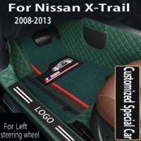 Custom Carpets Auto Interior Leather Accessories Car Floor Mats For Nissan X-Trail T31 2008 2009 2010 2011 2012 2013 Xtrail