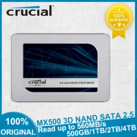 Crucial MX500 3D NAND SATA 2.5 Inch 250GB 500GB 1TB 2T 4T SSD Internal Solid State Drive Read up to 560MB/s for Laptop Desktop