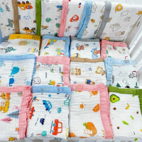 Khăn Eden có viền 6 lớp nhiều họa tiết đáng yêu cho bé