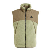 【adidas 愛迪達】City Escape V 男 背心 運動背心 立領 保暖 舒適 穿搭 綠(IZ4659)