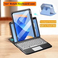 Keyboard Cover for Huawei Matepad 11 2023 2021 Pro 11 for Huawei MatePad Air 11.5 Round Cap Touchpad Keyboard with Pencil Slot