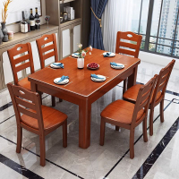 實木餐桌餐桌家用新中式餐桌長方形餐桌家用飯桌子新款餐廳椅