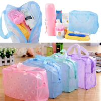 Tas Kosmetik Wanita Transparant / Pouch Kosmetik / Pouch Sabun Travel / Pouch Perlengkapan Mandi / P