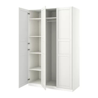 PAX/TYSSEDAL 衣櫃/衣櫥組合, 白色/白色, 150x60x236 公分