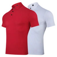 Men's and Women's Golf Wear Polo Work Shirt Golf Short Sleeve High Quality Team Coach Clothes Golf Shirt Lapel T-Shirts 6 Colors