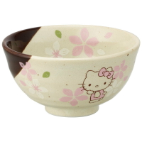 【震撼精品百貨】凱蒂貓_Hello Kitty~日本SANRIO三麗鷗 KITTY陶瓷美濃燒陶瓷湯碗 茶碗-棕櫻花款*63159