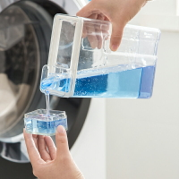 衛浴 收納 ● 透明 洗衣液 收納盒 大容量洗衣粉分裝瓶專用儲存盒放護理劑罐 家用 桶