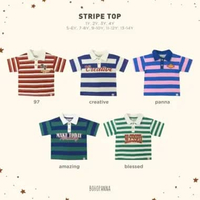 BohoPanna - Stripe Top/ baju polo Kids anak cowok 2Y 97
