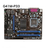 For MSI G41M-P33 Motherboard LGA 775 DDR3 MS-7592 VER: 7.1 Mainboard 100% Tested OK Fully Work Free Shipping