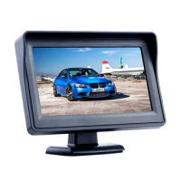 4.3 inch Wired Car Screen Dashboard Digital Car Monitor with Button Control Connected Backup Camera