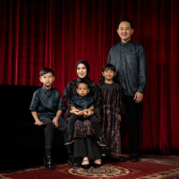 BIA by Zaskia Mecca - Family Set - Raya Collection - Noir Floral Edition